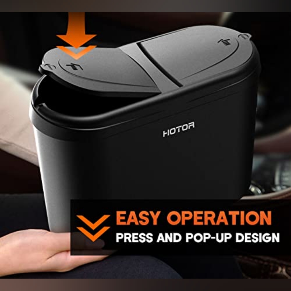 Vehicle Leakproof Press Pop-Up Trash Can